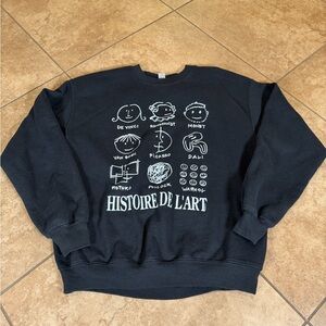 Histoire De LArt Gildan Black Crewneck Sweater
